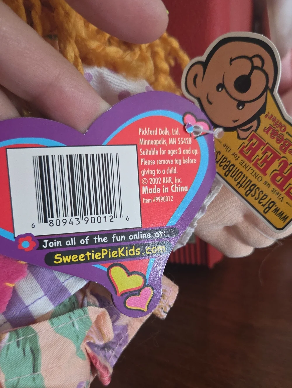 NWT Sweetie Pie Kids Tessa Doll Fully Dressed Yarn Hair Soft Perfect